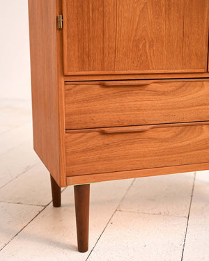 Cabinet scandinavo in teak con cassetti, anni ’50/’60 4