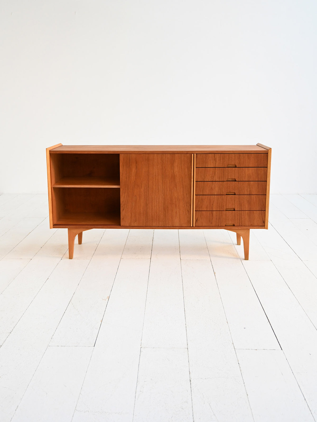 Sideboard scandinavo teak e pino anni ’60 3