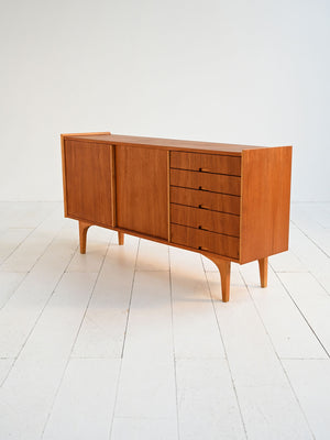 Sideboard scandinavo teak e pino anni ’60 4
