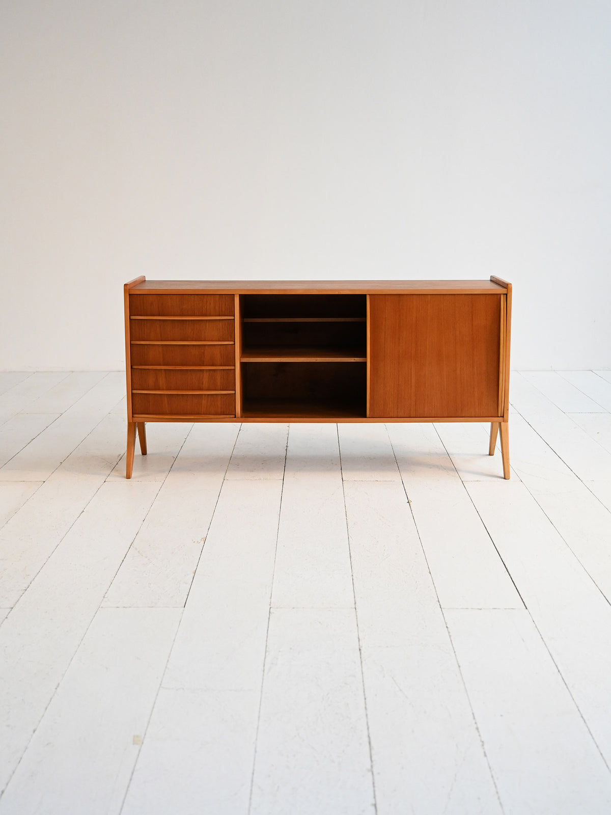 Sideboard scandinavo in teak, Svezia, anni ’60 1