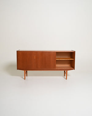 Sideboard scandinavo in teak con cassetti a tegola, anni '60