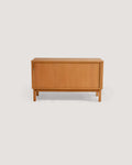 Cabinet scandinavo in rovere con anta a rullo, anni ’60