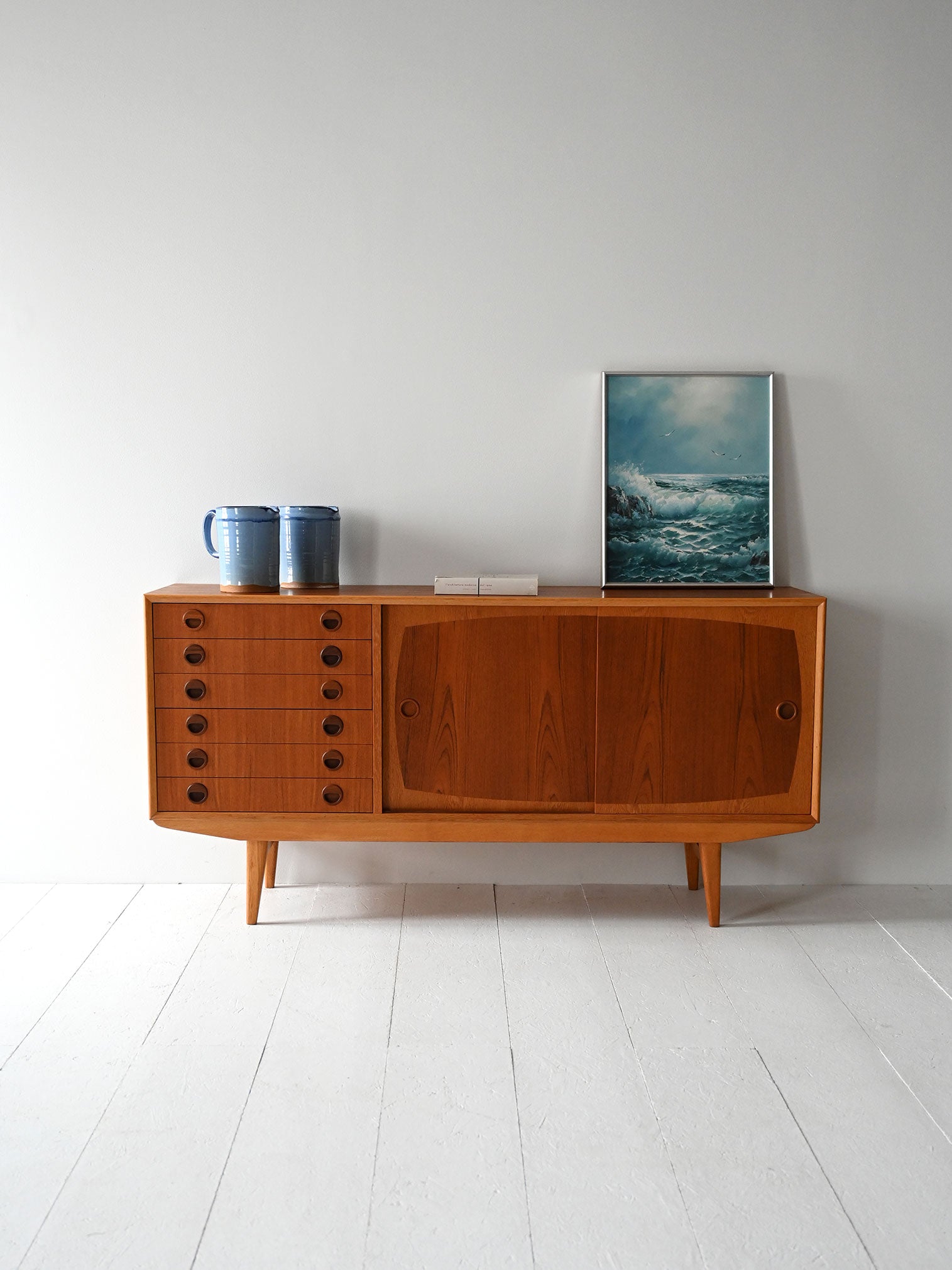 Sideboard scandinavo teak e rovere anni ’50/’60