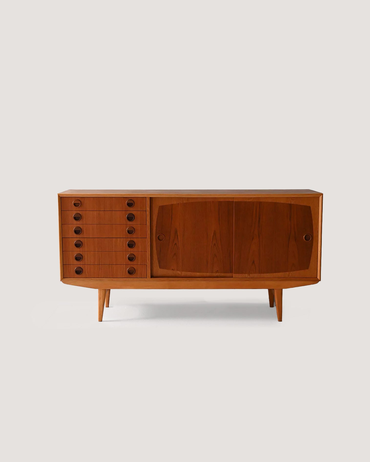 Sideboard scandinavo teak e rovere anni ’50/’60
