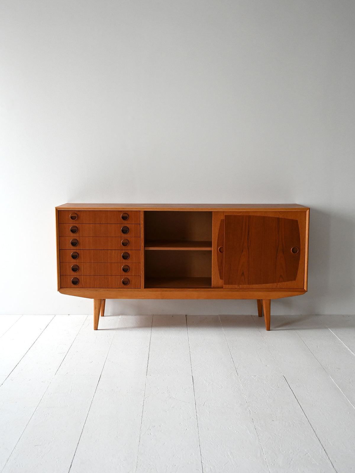 Sideboard scandinavo teak e rovere anni ’50/’60 2