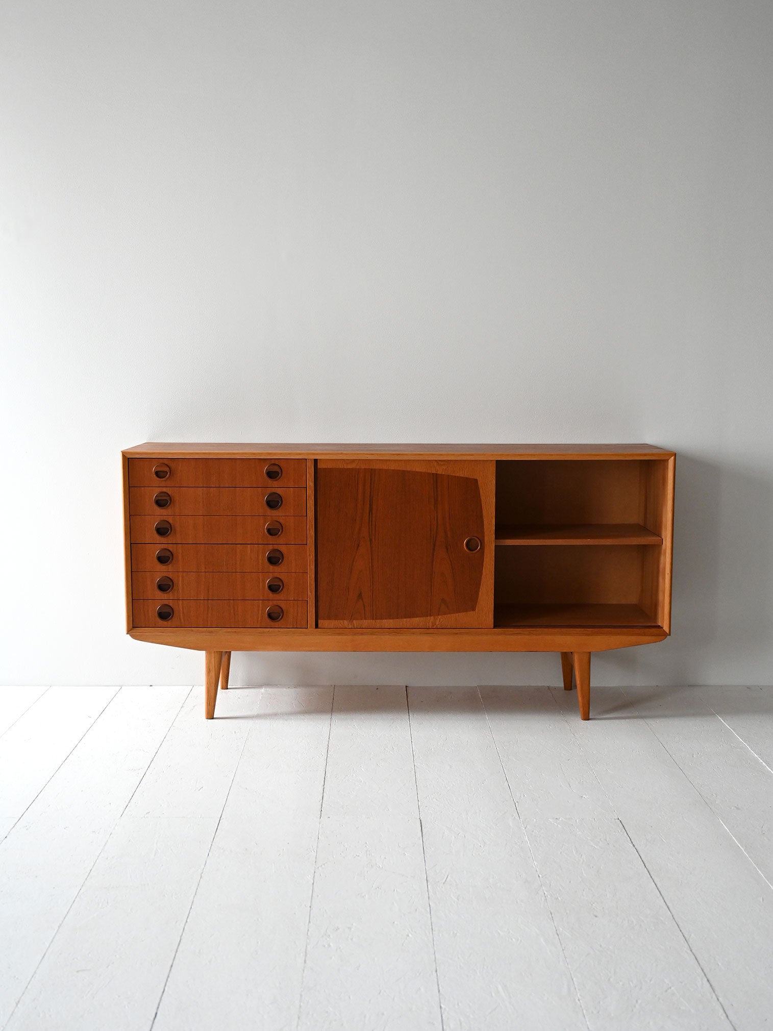 Sideboard scandinavo teak e rovere anni ’50/’60 3