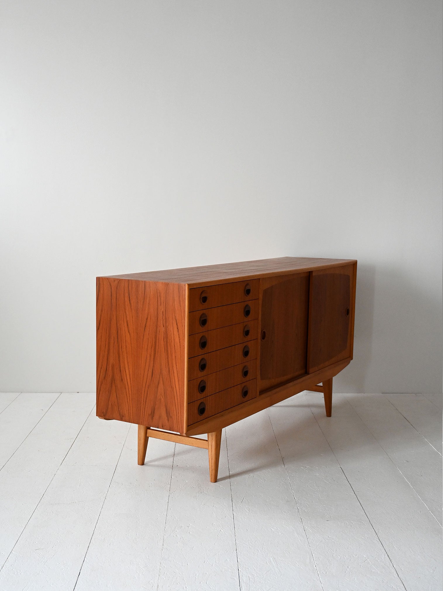 Sideboard scandinavo teak e rovere anni ’50/’60 4