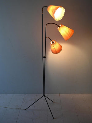 Lampada da terra scandinava anni ’50 a tre bracci 1