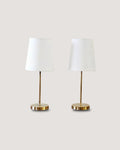 Coppia di abat-jour scandinave in ottone