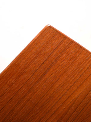 Scrivania scandinava vintage con blocco di cassetti e vano libreria 5