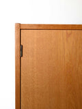 Sideboard scandinavo vintage in rovere con cassetti a latta 6