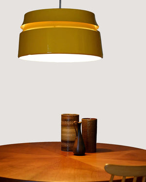 Lampada da soffitto scandinava gialla anni ’60/’70