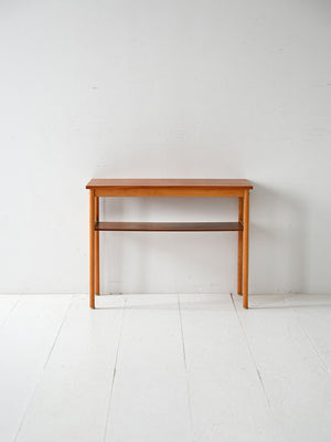 Tavolino scandinavo vintage anni 50 in faggio e teak 1