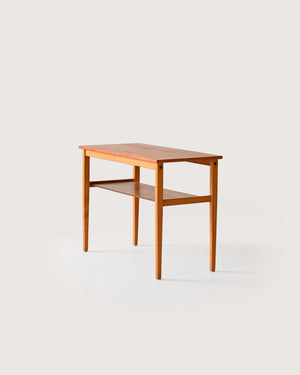 Tavolino scandinavo vintage anni 50 in faggio e teak