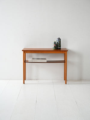 Tavolino scandinavo vintage anni 50 in faggio e teak