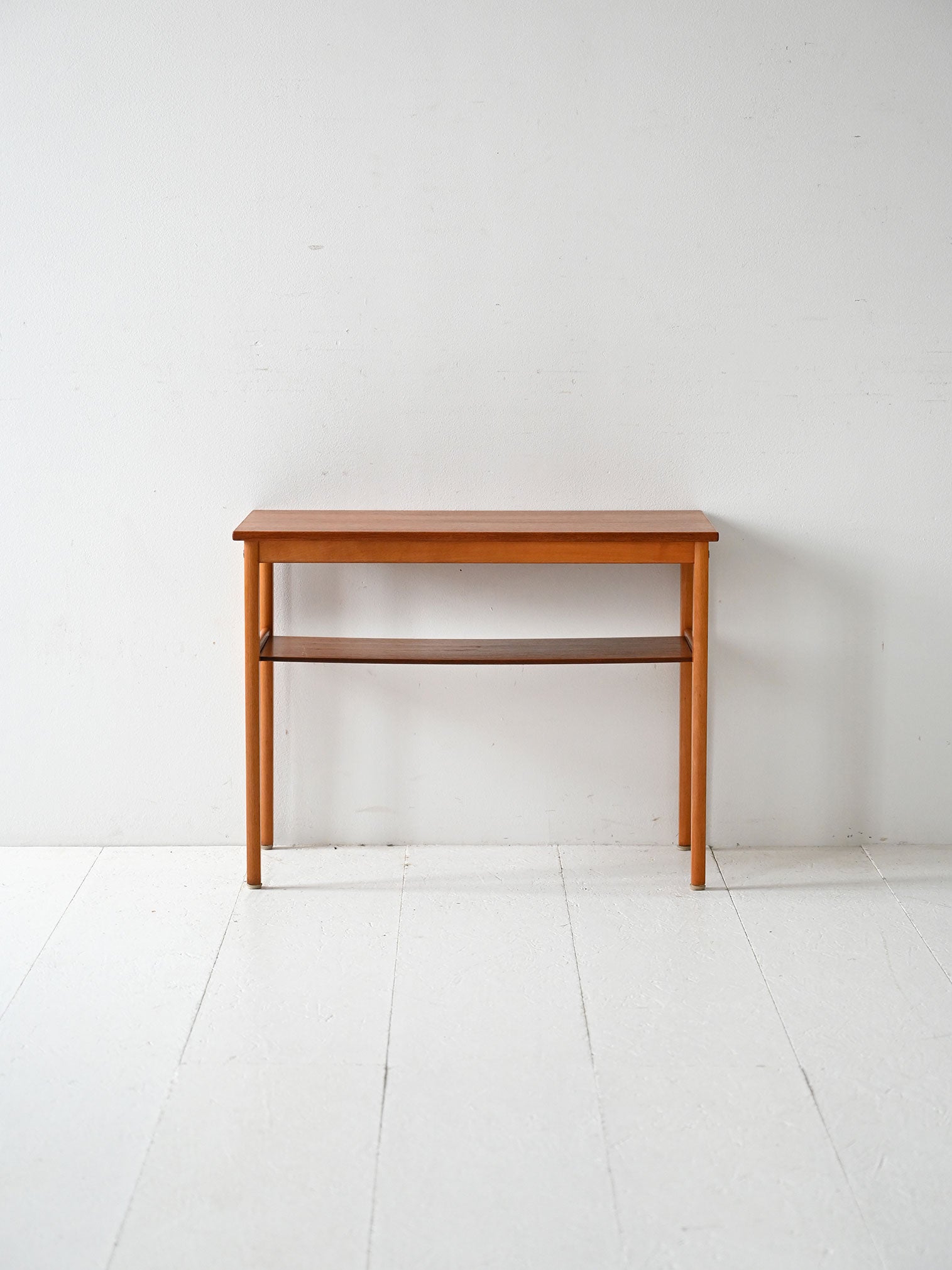 Tavolino scandinavo vintage anni 50 in faggio e teak 1