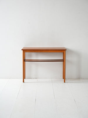 Tavolino scandinavo vintage anni 50 in faggio e teak 1