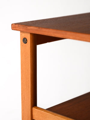 Tavolino scandinavo vintage anni 50 in faggio e teak 4