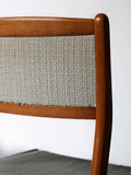 Set di 4 sedie scandinave anni 60 in teak con tappezzeria beige 3