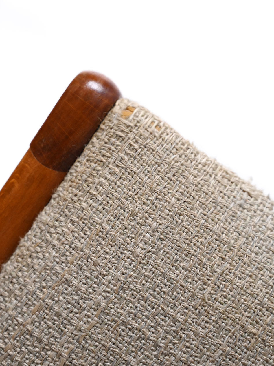 Set di 4 sedie scandinave anni 60 in teak con tappezzeria beige 6