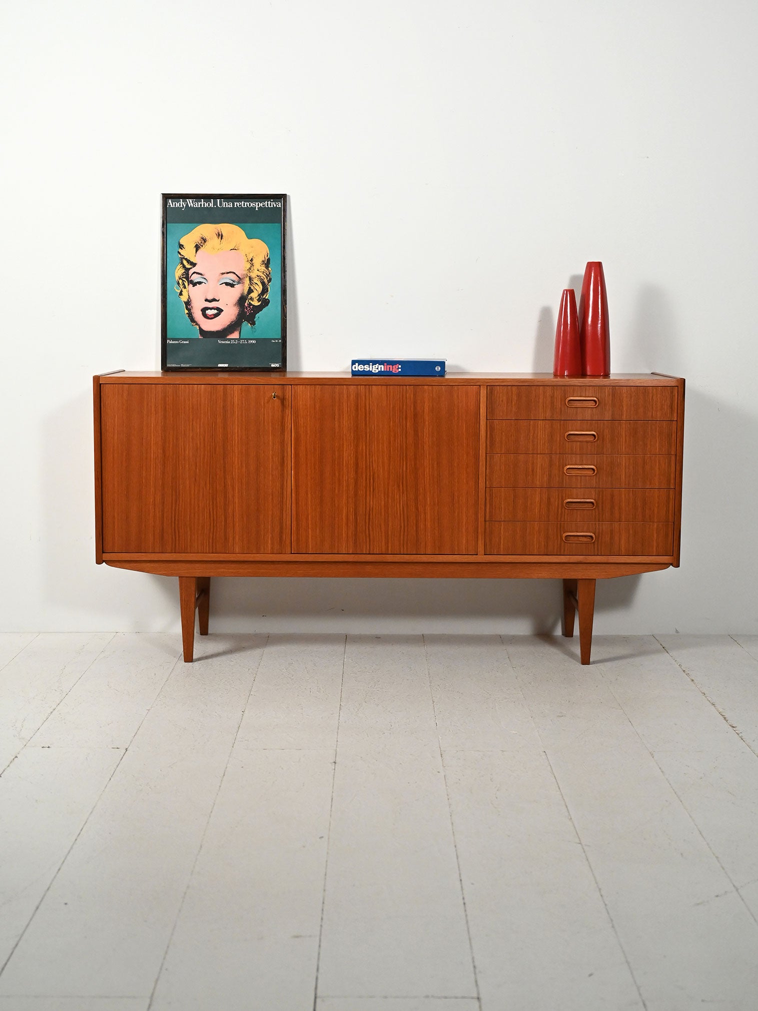 Sideboard scandinavo in teak anni ’50-’60