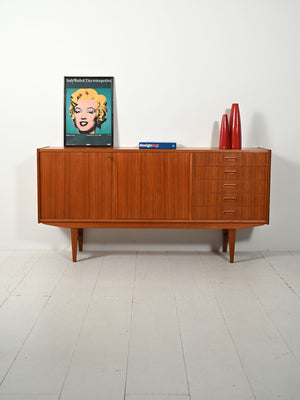 Sideboard scandinavo in teak anni ’50-’60