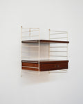 Scaffale a muro con cassetto prodotto da BFB-hyllan per String Design, anni ’50 2