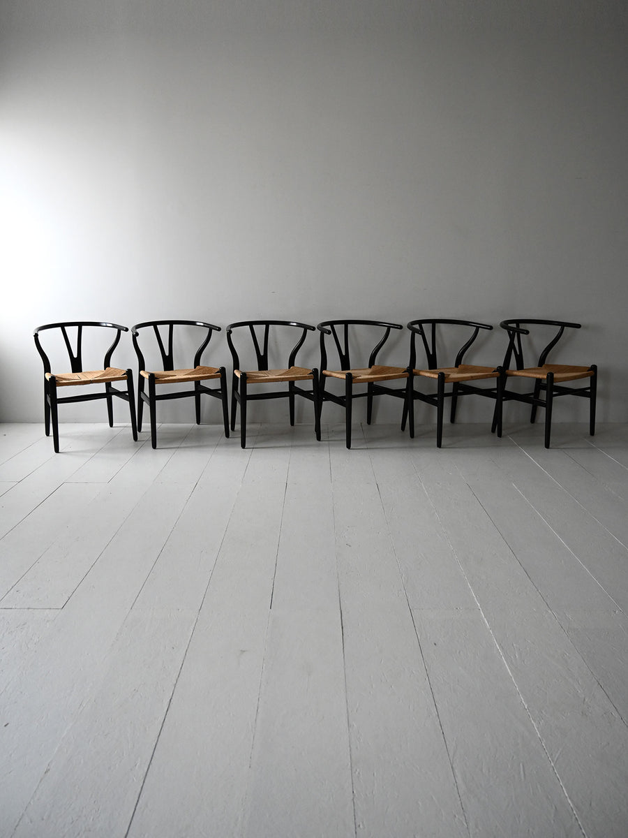 Set di 6 sedie CH24 di Hans Wegner
