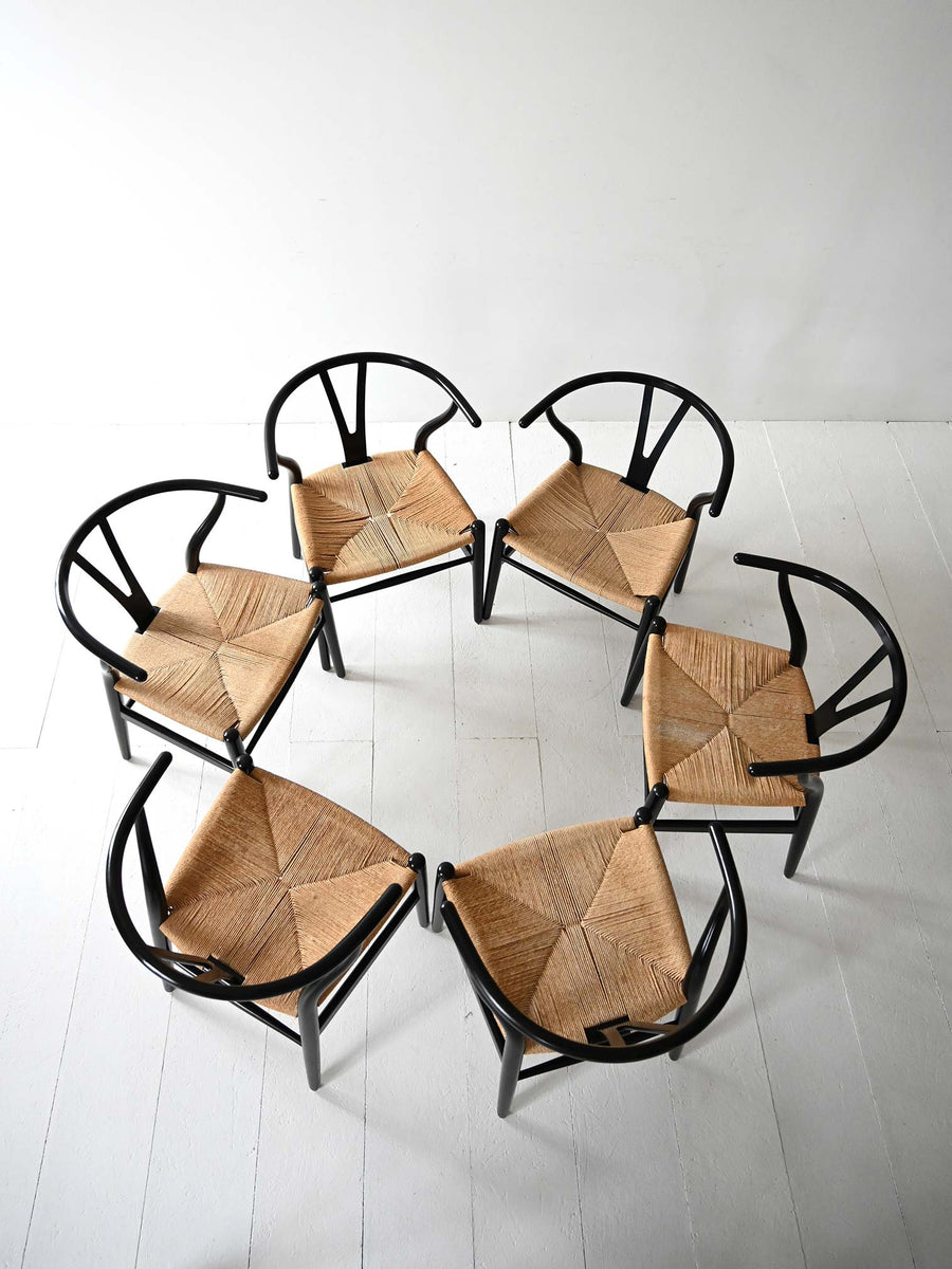 Set di 6 sedie CH24 di Hans Wegner