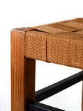 Coppia di sgabelli scandinavi vintage con seduta intrecciata 4