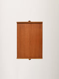Comodino scandinavo anni 50 in teak con paglia di Vienna 11