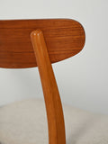 Coppia di sedie scandinave vintage con schienale a mezzaluna 6