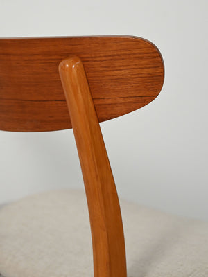 Coppia di sedie scandinave vintage con schienale a mezzaluna 6