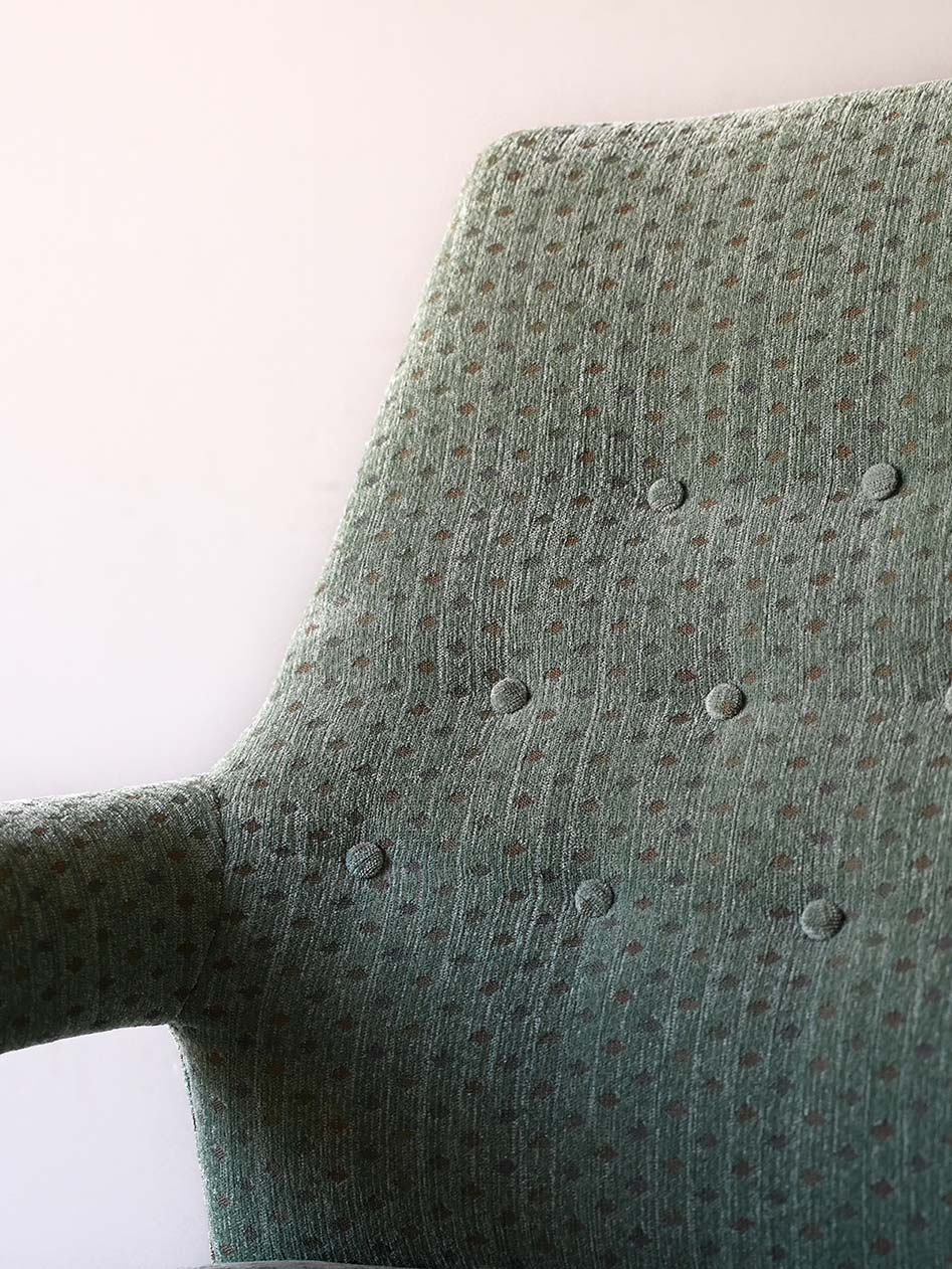 Coppia di poltroncine scandinave vintage anni 50 verde menta 4