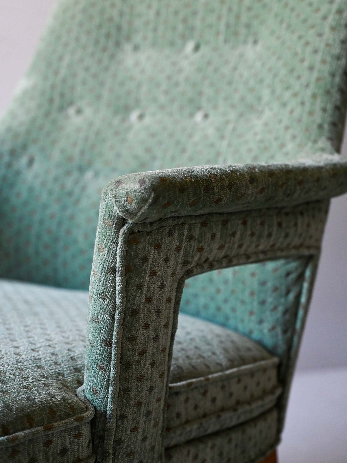 Coppia di poltroncine scandinave vintage anni 50 verde menta 5