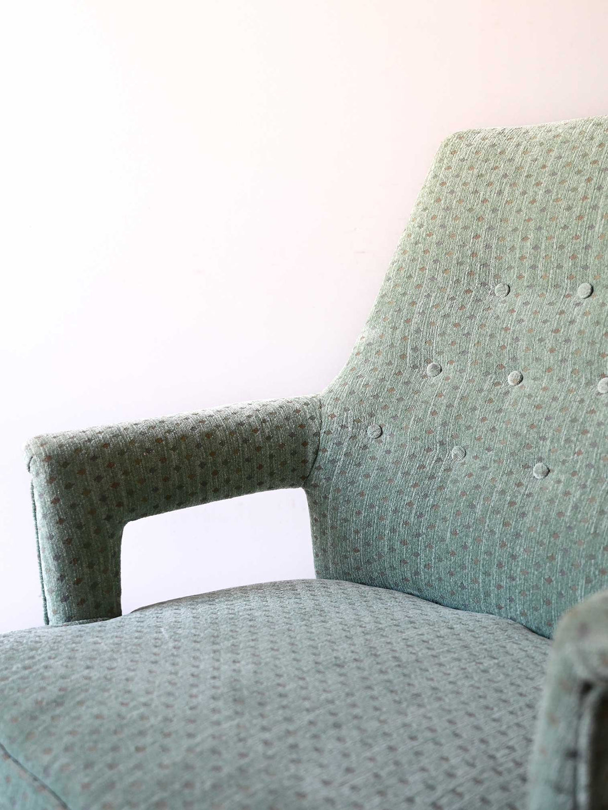 Coppia di poltroncine scandinave vintage anni 50 verde menta 7