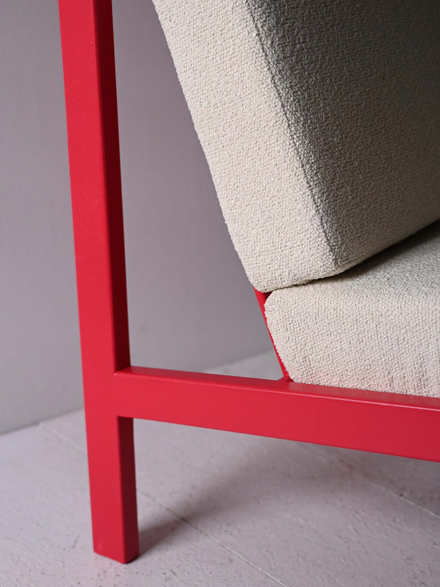Coppia poltrone scandinave vintage rosso ciliegia 9