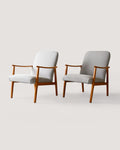 Coppia poltrone scandinave mid-century in rovere