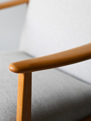 Coppia poltrone scandinave mid-century in rovere 7