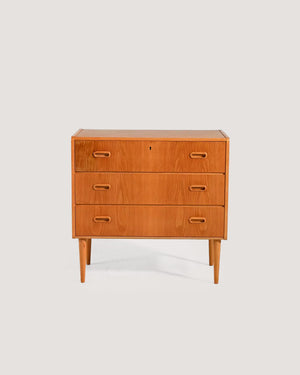 Cassettiera scandinava in rovere, anni ’60