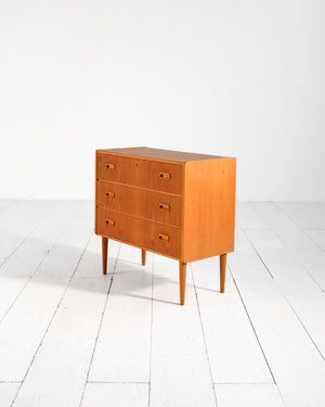 Cassettiera scandinava in rovere, anni ’60 1