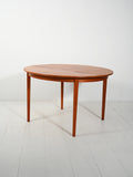 Tavolo rotondo allungabile in teak di Svante Skogh 3