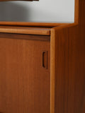 Libreria scandinava in teak con cassetti sospesi 6