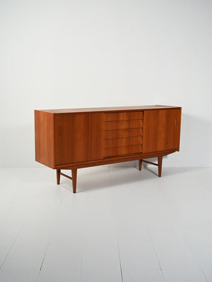 Sideboard scandinavo con cassetti a latta anni 50/60 4
