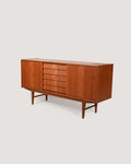 Sideboard scandinavo con cassetti a latta anni 50/60
