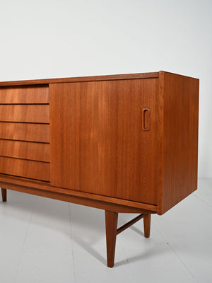 Sideboard scandinavo con cassetti a latta anni 50/60 7