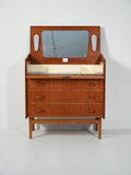 Toeletta con cassettiera scandinava in teak anni 50/60
