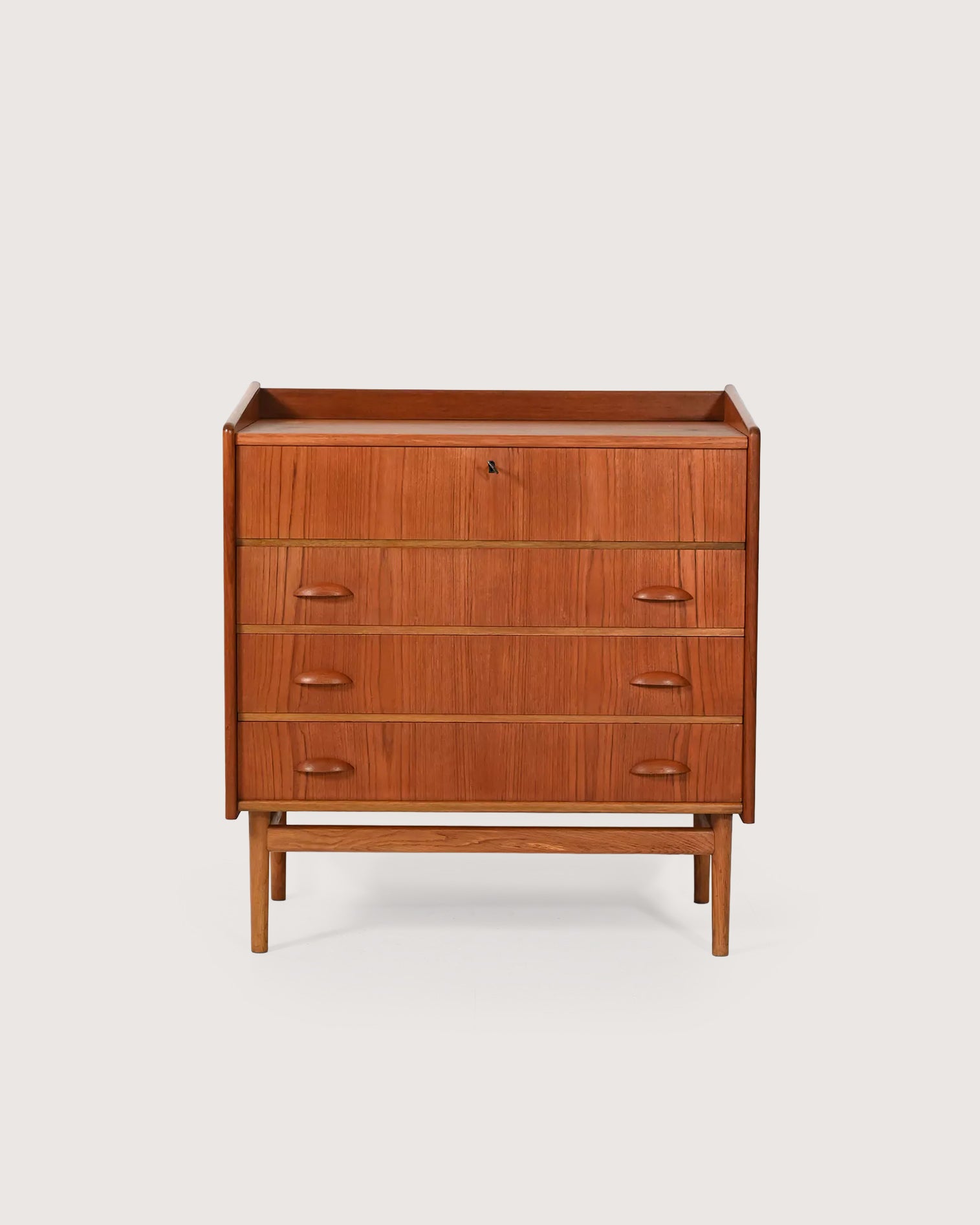 Toeletta con cassettiera scandinava in teak anni 50/60