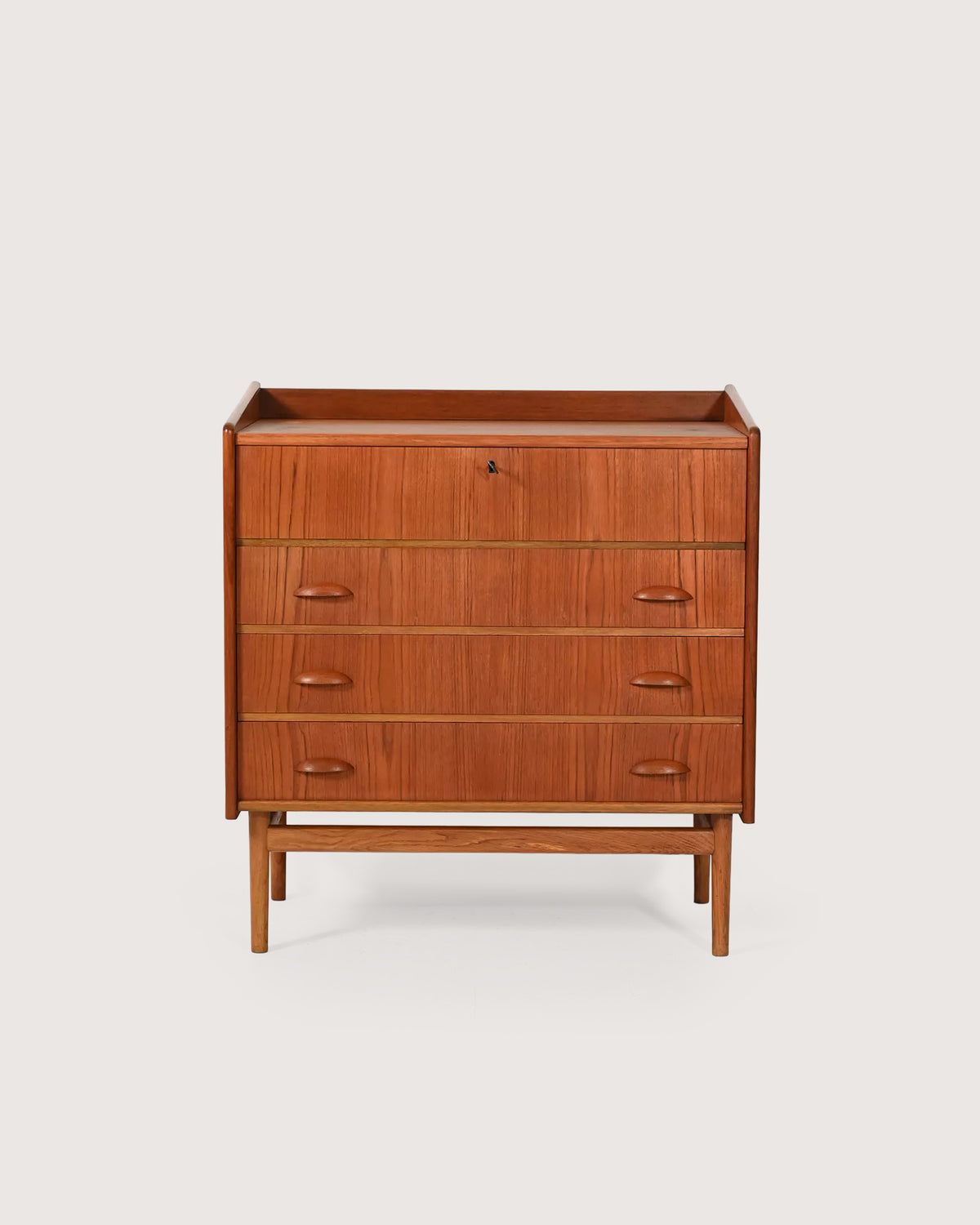 Toeletta con cassettiera scandinava in teak anni 50/60