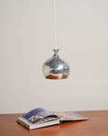 Lampada da soffitto in metallo cromato, Scandinavia, anni '60